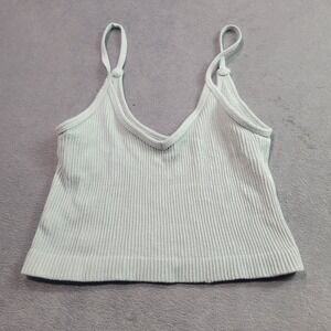 American Eagle Camisole Womens XS Mint Green Ribbed V-Neck Spaghetti Strap Top